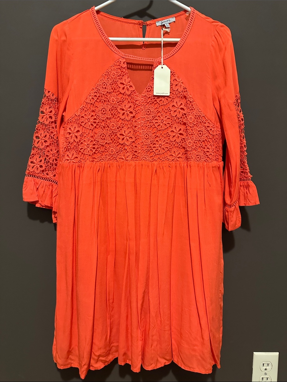 🧡 Jodifl Crochet Lace Babydoll Dress – NWT • SMALL